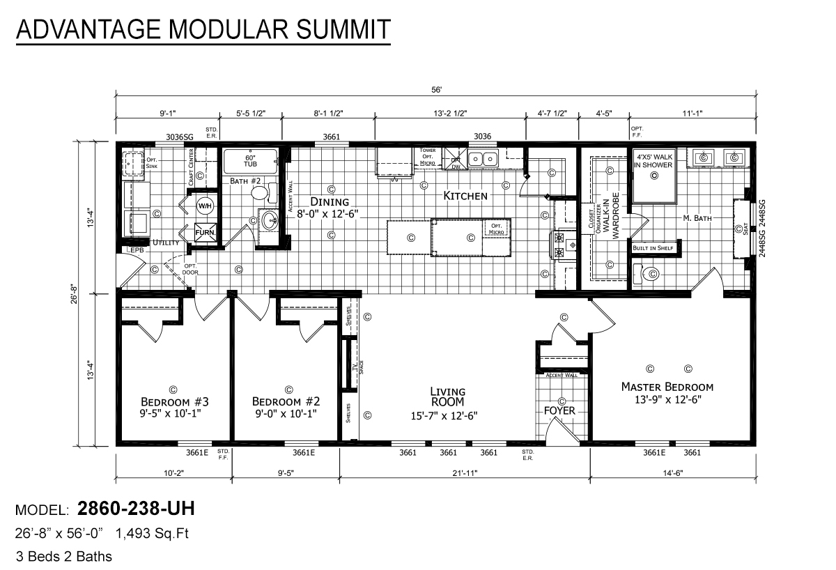 Advantage Modular Summit 2860 238 UH by Redman Homes 